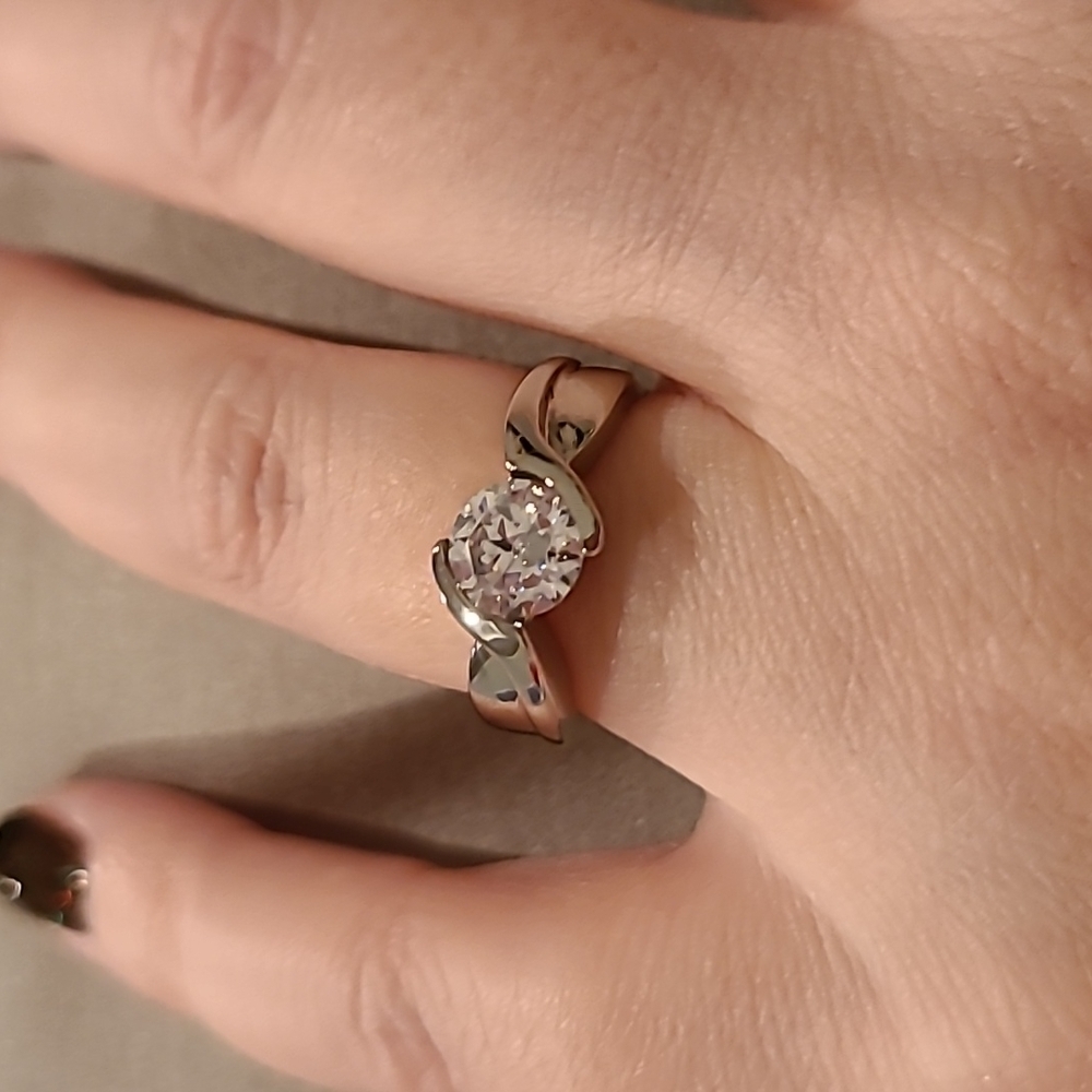 Cubic Zirconia Stainless Steel Ring